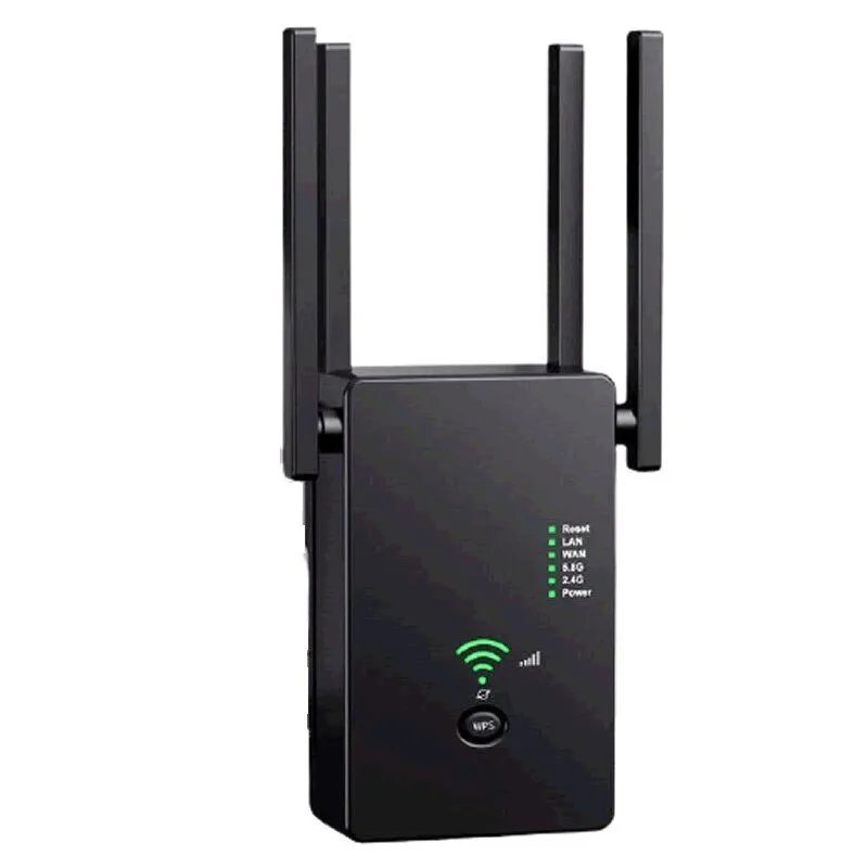 1200Mbps Wireless WiFi Range Extender Repeater-Q-W012 - Black