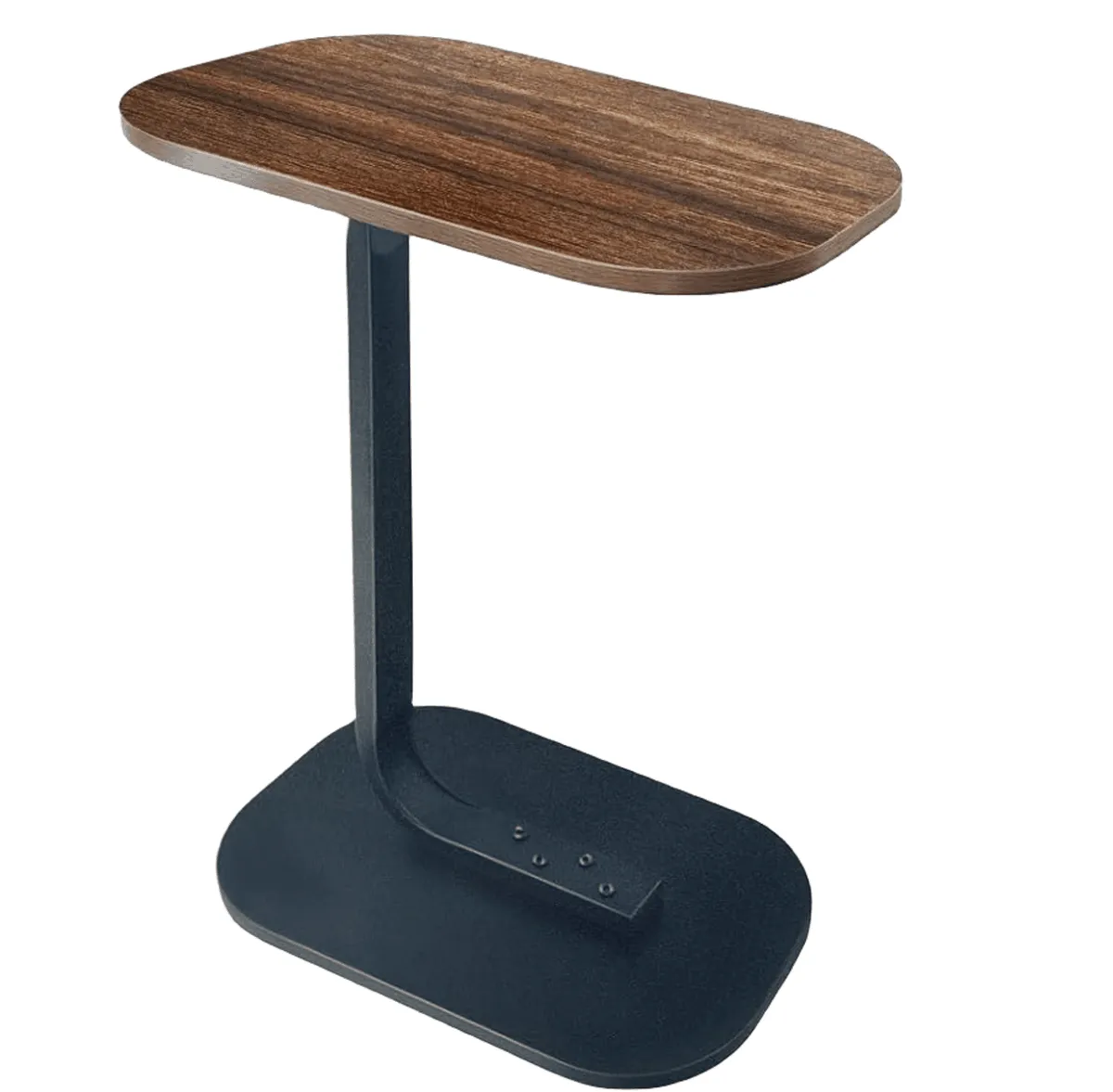 Modern C Shaped End Table - Brown