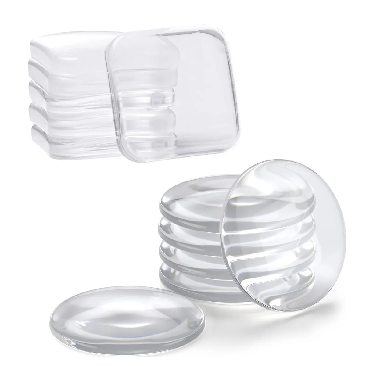 12pc Door Handle Wall Protector Self Adhesive Bumper Pads Cabinet Furniture