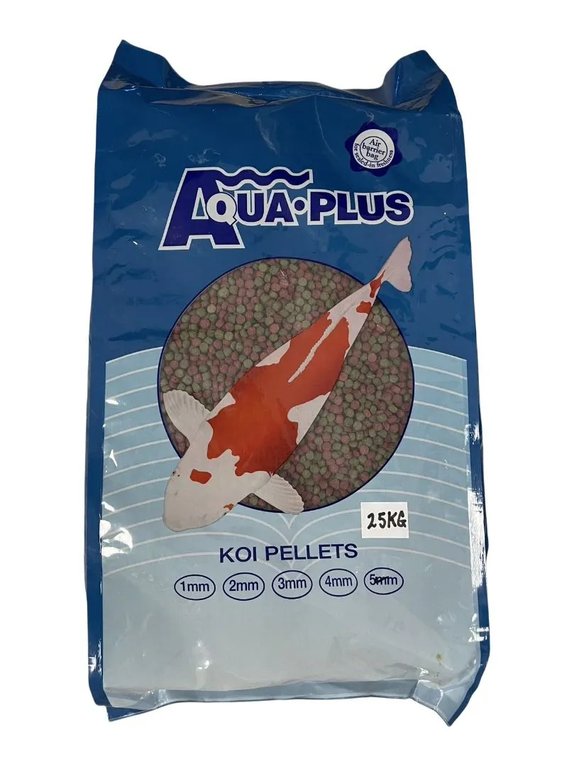 Aqua Plus 5mm Koi Feed/Food Pellets-Options 1kg/5kg/25kg