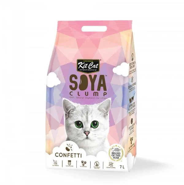 Kit Cat Soya Clumping Cat Litter Confetti 7L