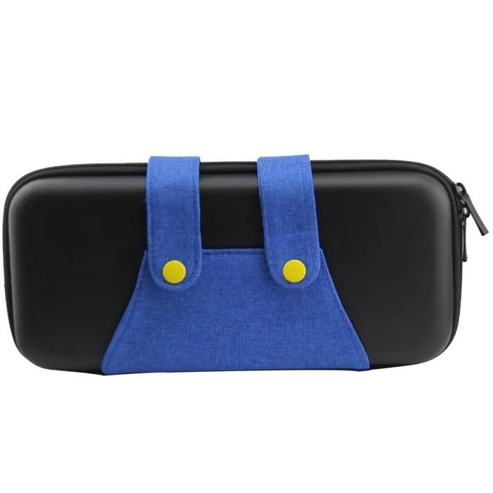 Switch Mario Storage Bag EVA denim sling bag switch oled Storage bag - Black+Blue