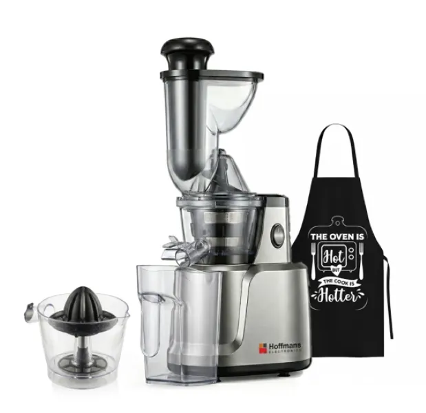 Hoffmans 2-in-1 Slow Juicer & Citrus Press |Cold Press Extractor & RH Apron