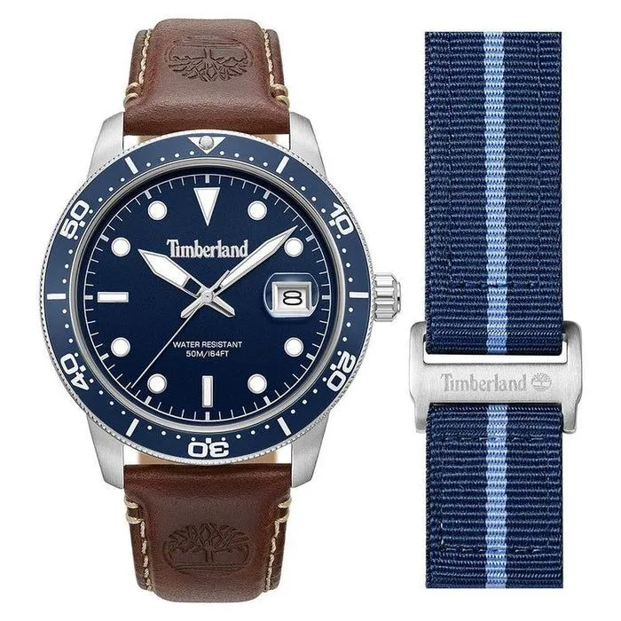 Timberland Peatfield Men's Watch Set with Interchangeable Straps - Black