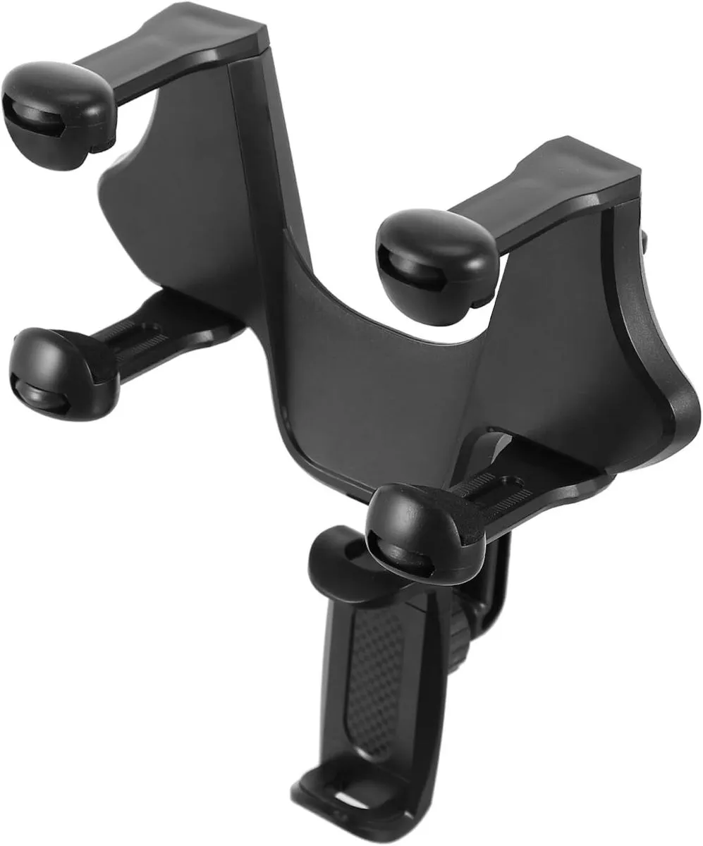 Plastic Car Rearview Mirror Phone Holder Easy Installation Convenient Auto