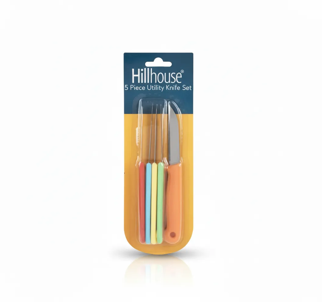 Hillhouse 5 Piece Utility Knife Set with Colorful Handles