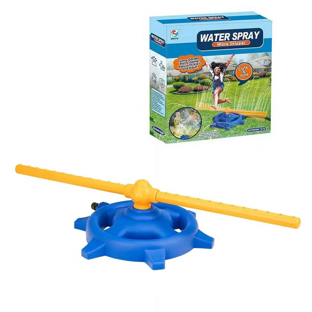 Water Spray Wave Skipper for Kids - Outdoor Yard Toy Spinning Splash