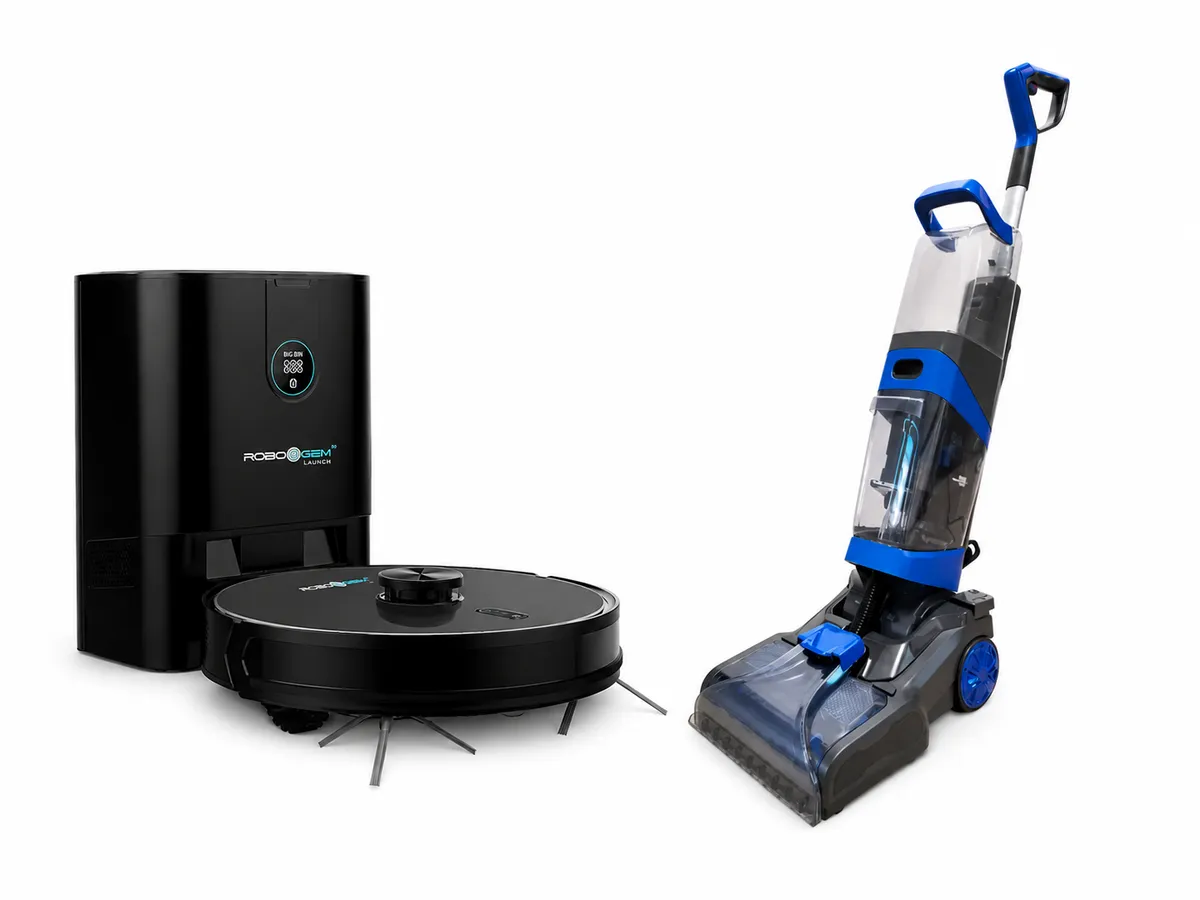 RoboGem Jarvis 2026 Robot Vacuum & Pro Max 3-in-1 Carpet Washer Combo