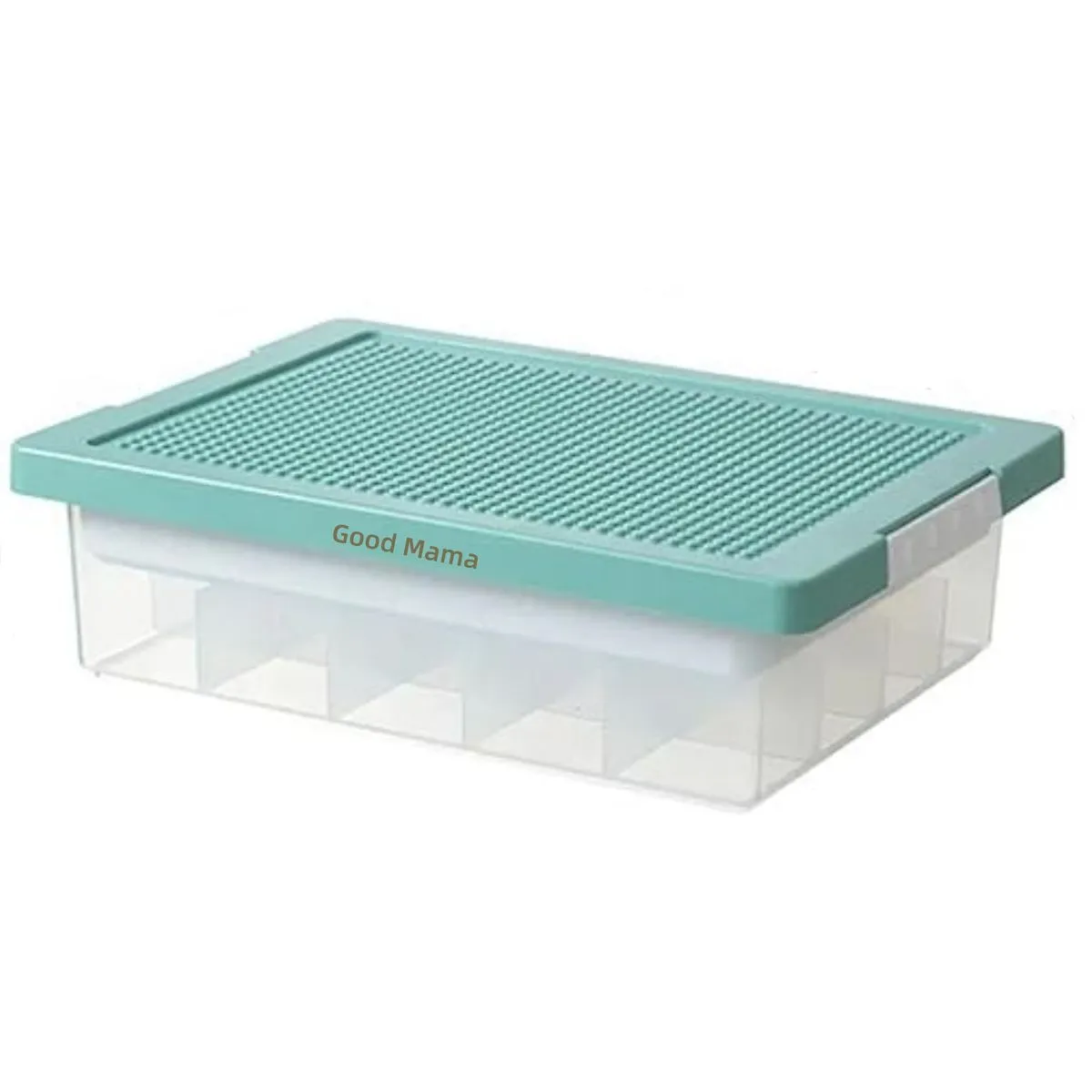 GoodMama Building Blocks Toys Storage Organizer Container Box 2 Layer - Green