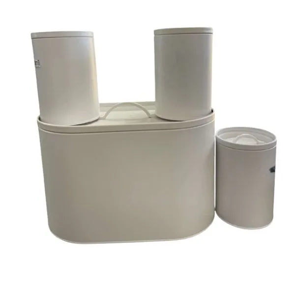 4 Piece Bread Box & Canister Set White - Tea Coffee Sugar Storage