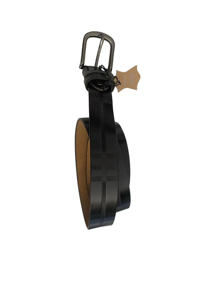 Girls Black Belt -Genuine Leather -125Cm