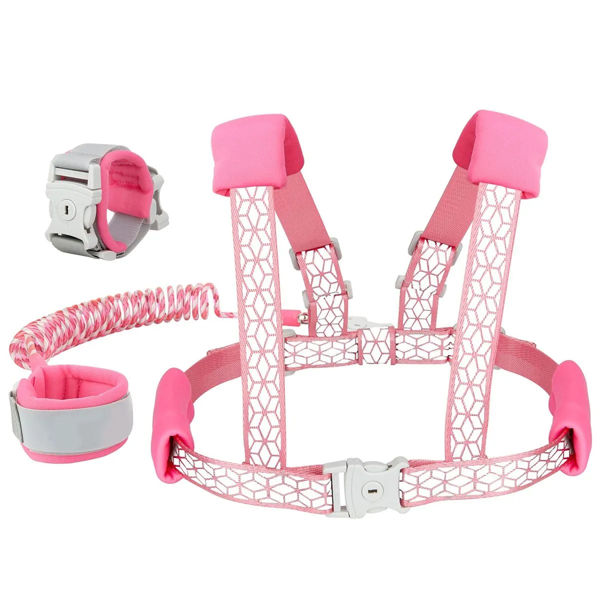 2 in 1 Reflective Toddler Harness Leash for Child Kids Anti Lost - Pink