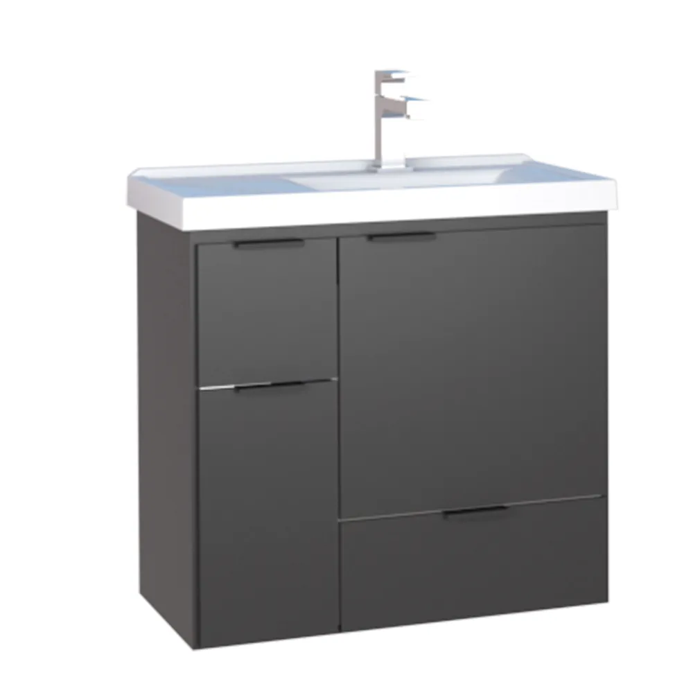 Orquídea Wooden Bathroom Vanity 60cm - Black