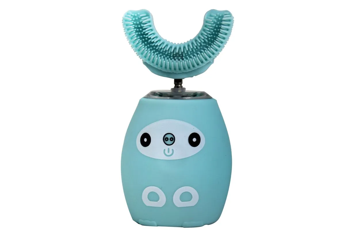 Kids U-Shaped Electric Toothbrush with Voice Prompts - Blue