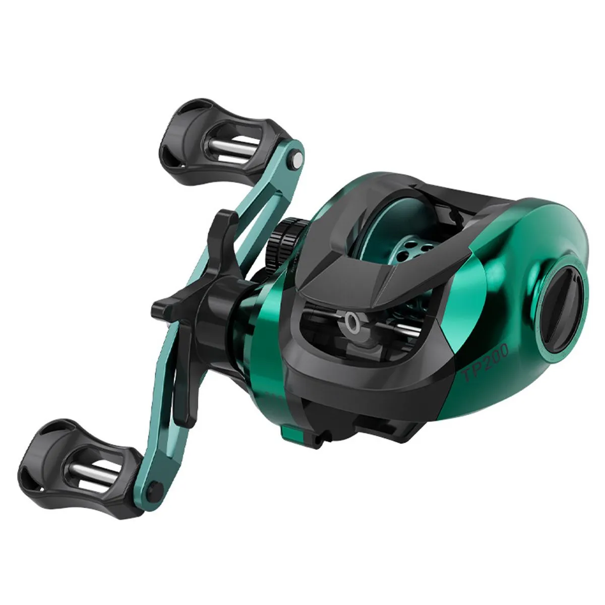 Baitcasting Fishing Reel - Metal Bearings Bait Caster Reel Right - Green