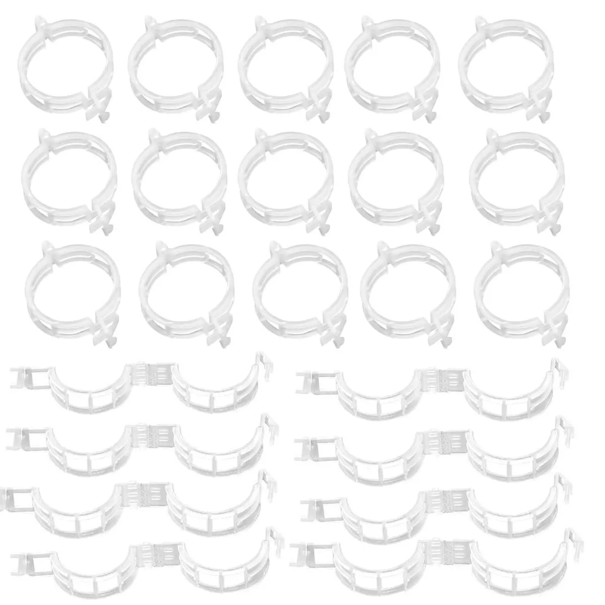 Plant Support Clips,100 Plastic Clips for Securing Climbing Plants