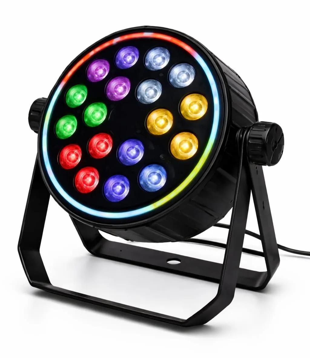 18 LED Metal Flat Par Can Party Stage Light