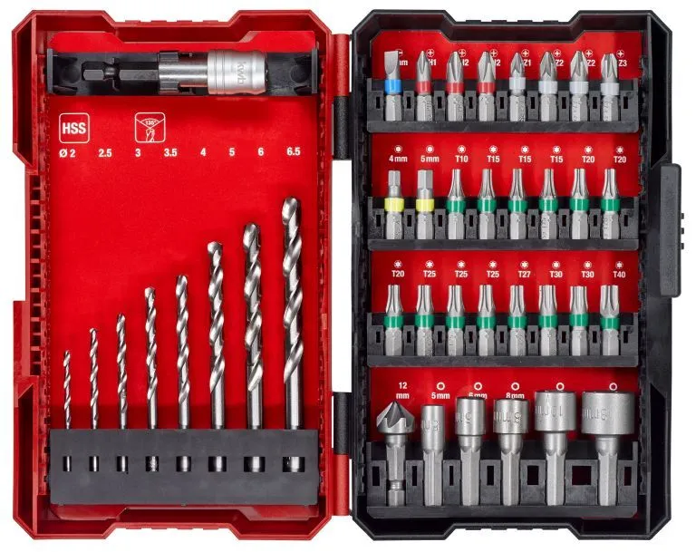 EINHELL - Drill Bit Box 39Piece suitable for all drills with 1/4 Hex Socket