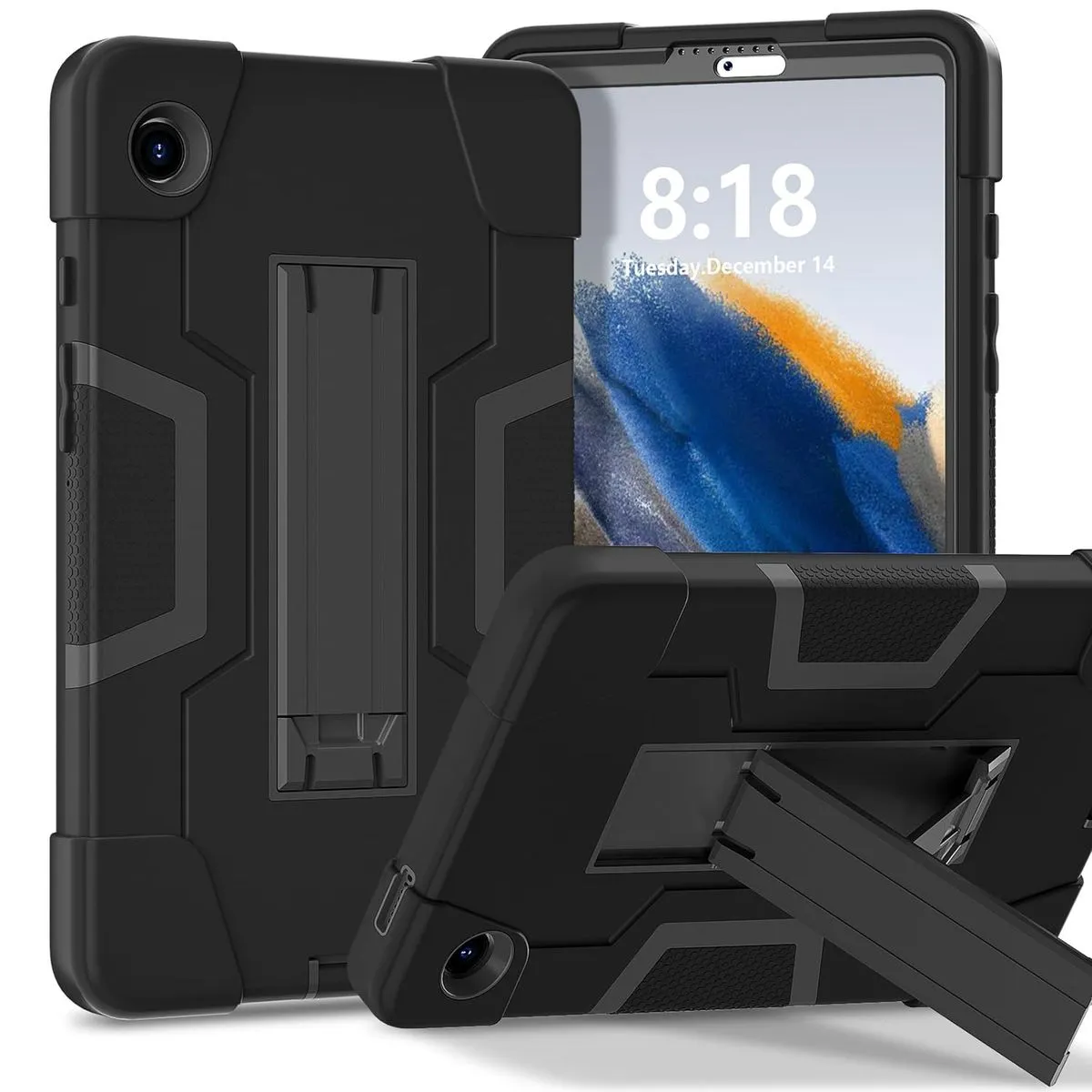 Compatible with Samsung Galaxy Tab A9/A11 8.7" 2023/2025 Shockproof Case - Black