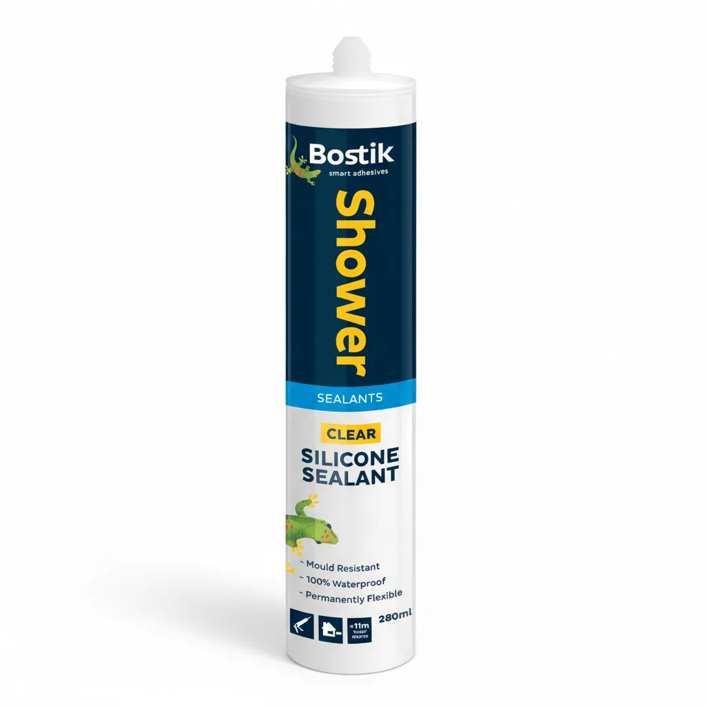 Bostik - Clear Silicone Sealant for Showers - Flexible Adhesive - 280ml