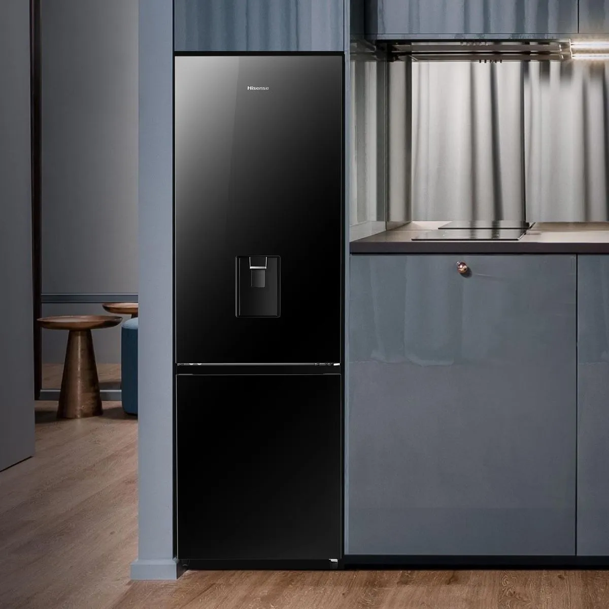 Hisense 347l Bottom Fridge Freezer With Water Dispenser - H450BMIB-WD