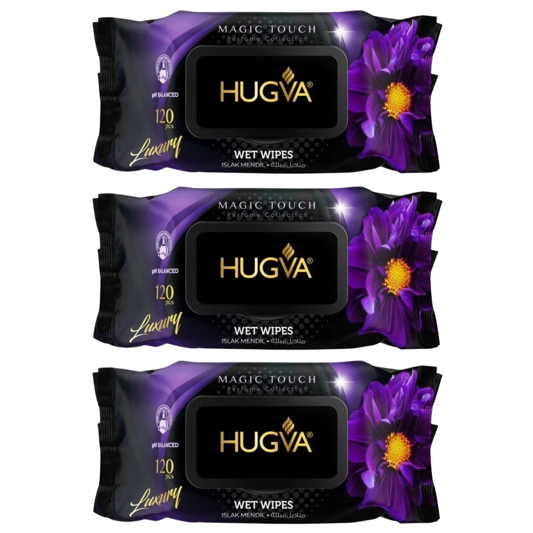 Hugva Luxury Scented Wet Wipes - Magic Touch - 3 Pack