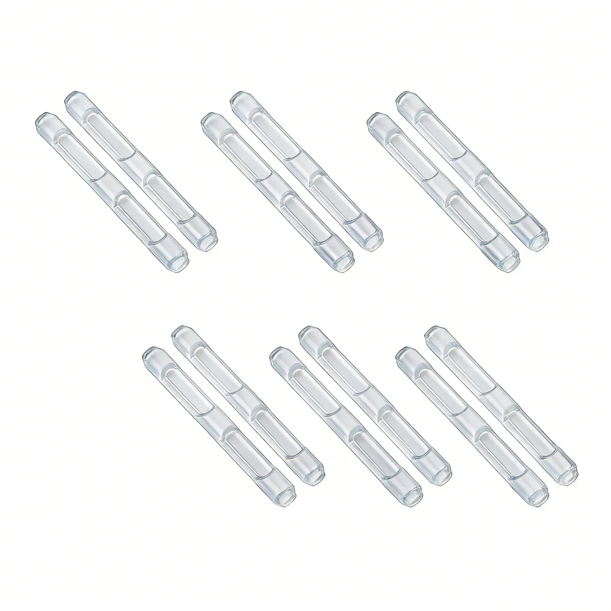 6Pairs Anti-Slip Silicone Eyeglass Temple Tips Sleeve Eyeglass Ear Cushions - Transparent