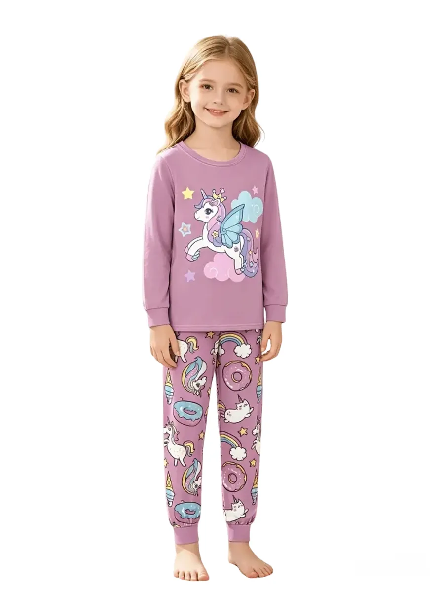 Girls Unicorn Pyjama - 2-Piece