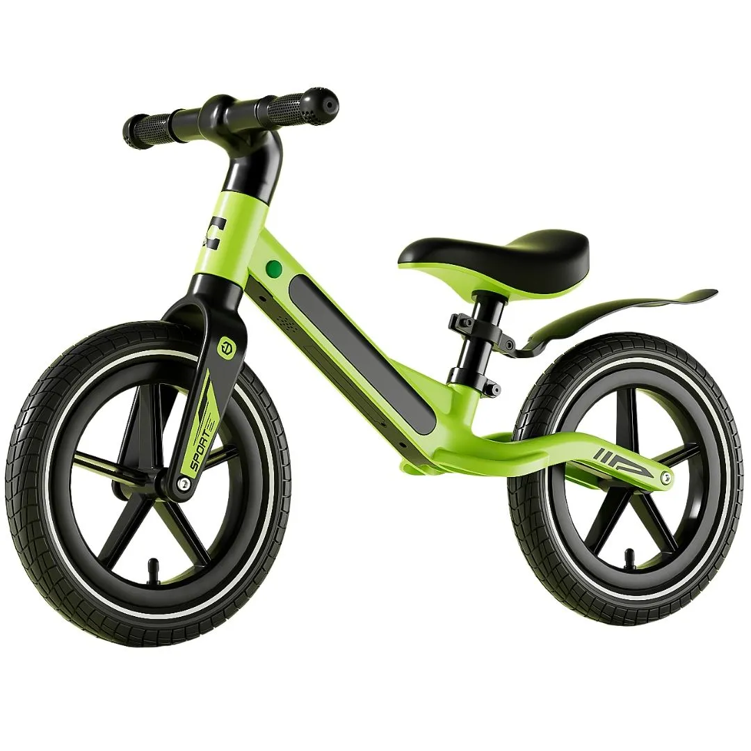 Ultimate Balance Bike - Outdoor Ride-on for Toddlers - My First Bike - Green, Black