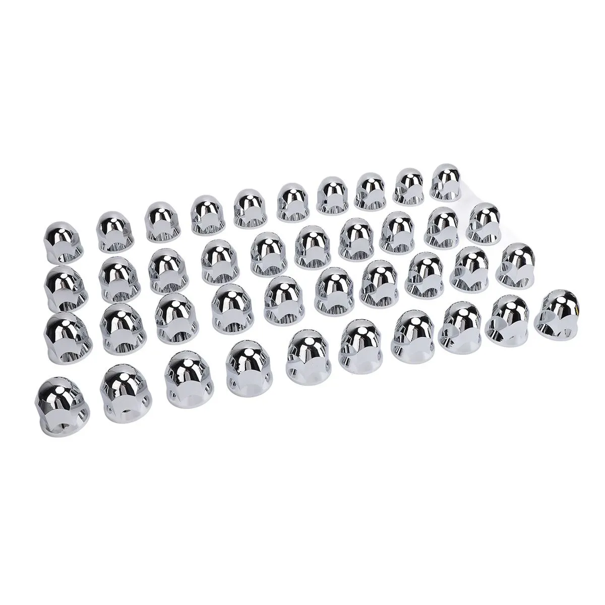 Lug Nut Covers 33mm Chrome Caps Compatible with Trucks Trailers 40Pieces