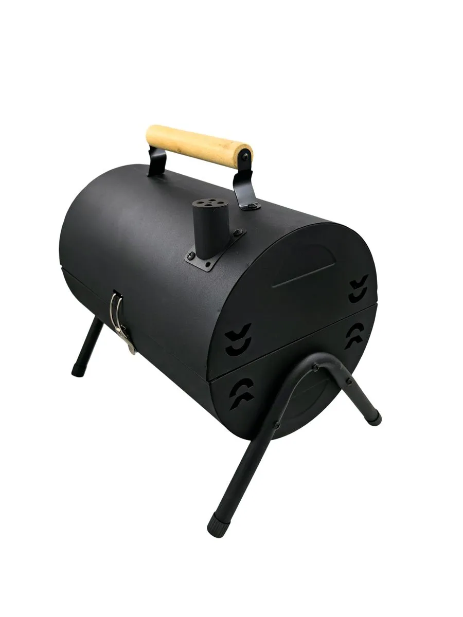 Portable Charcoal Mini Barrel Braai Grill AY127-027 - Black