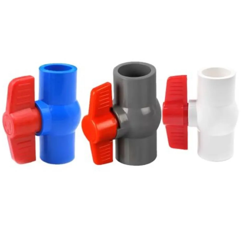Tool DIY Plumbing Fittings PVC Ball Pipe Shut-Off Valve Set Of 3 (Special)