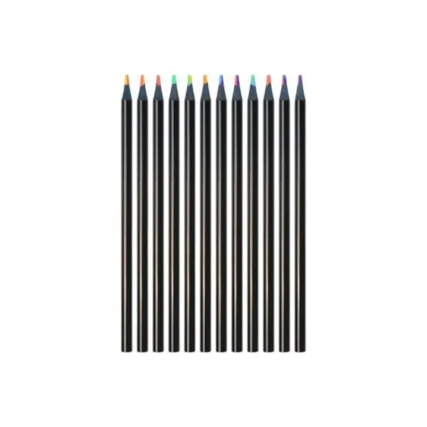 Mixed 7 Colors Water-Soluble Wooden Pencils - Multicolour-12 Pack