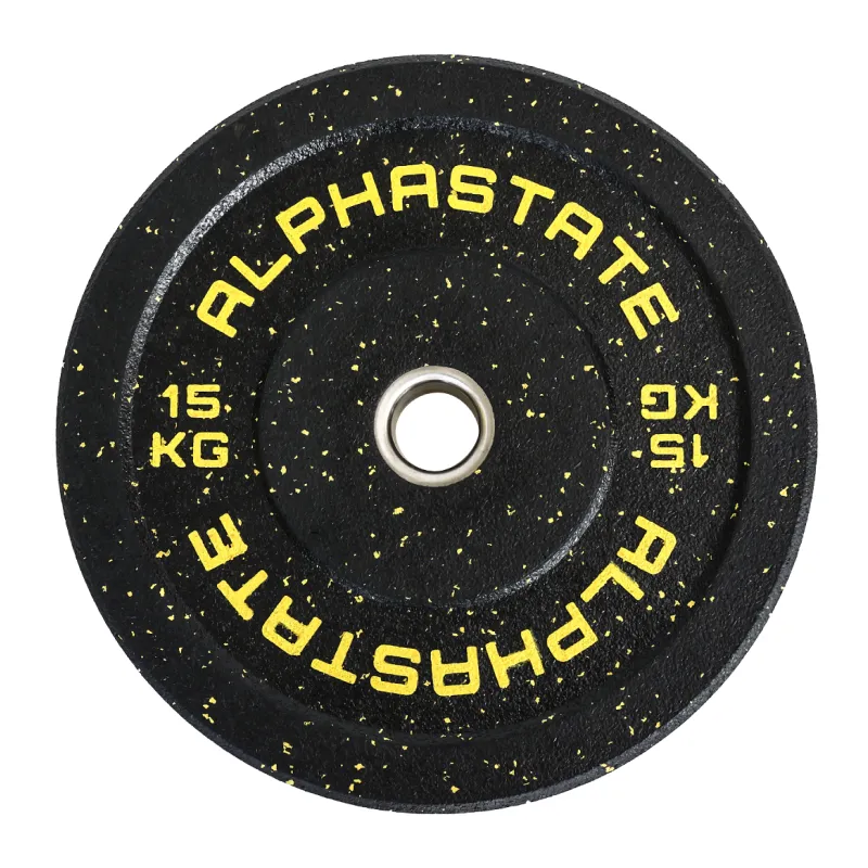AlphaState 15kg Speckled Hi-temp Bumper Plates (Pair)