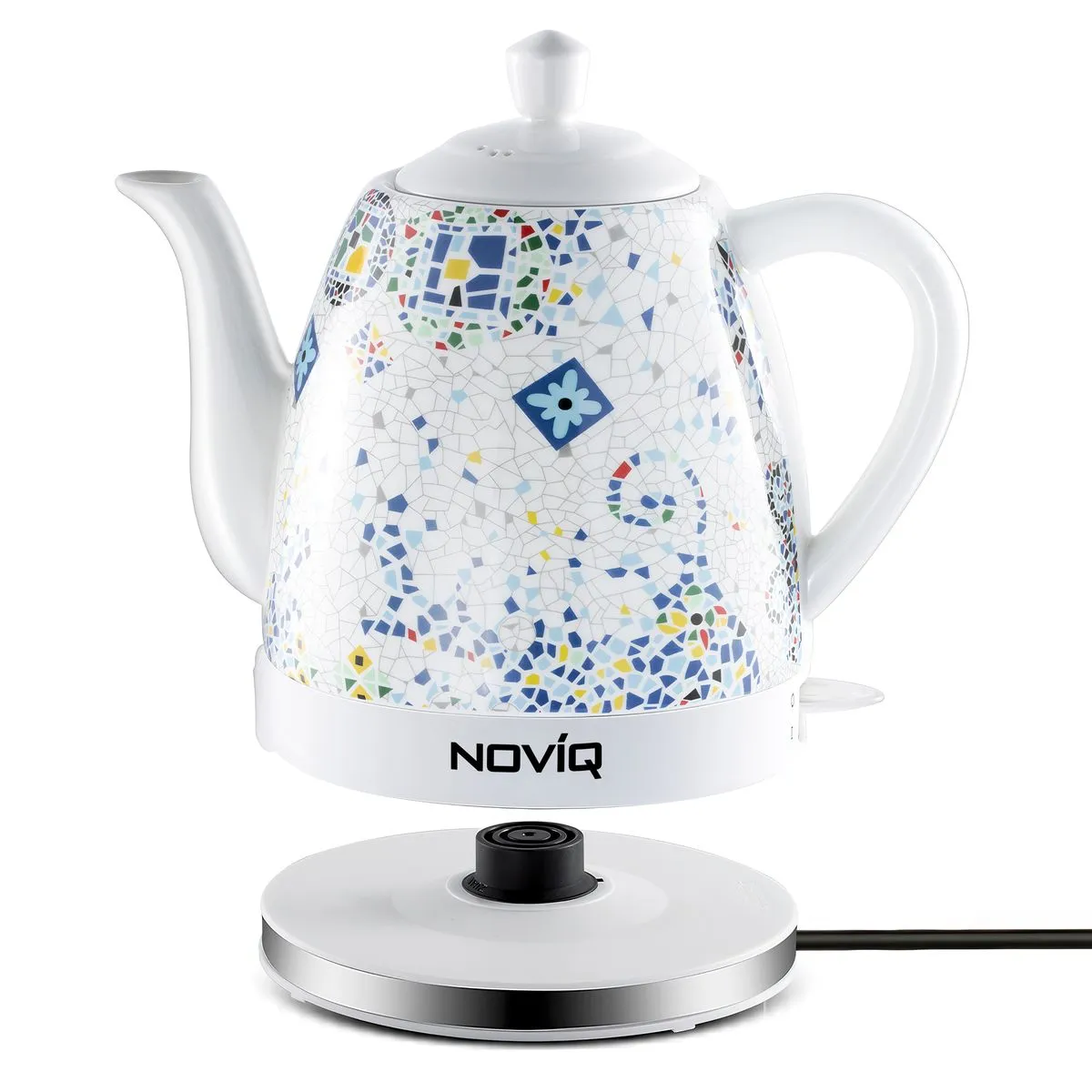 NOVIQ Mosaic Ceramic Electric Kettle 1000W Auto Shut-Off 1.4 L
