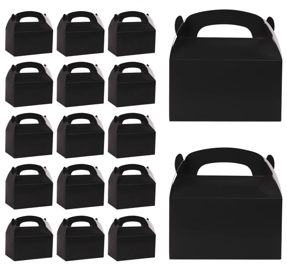 30-Piece 1 Colour Party Favor Gift & Loot Filler Cardboard Boxes - Black
