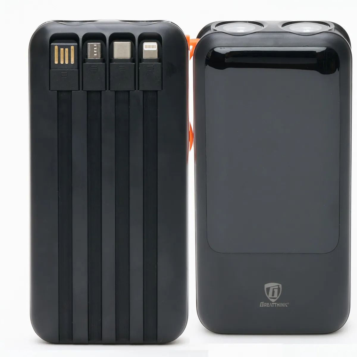 20000mAh Power Bank Fast Charging PD 22.5W With 4 Built In Cables - Black