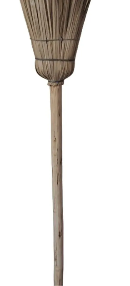 African Stick Handle Out Door Graa Broom