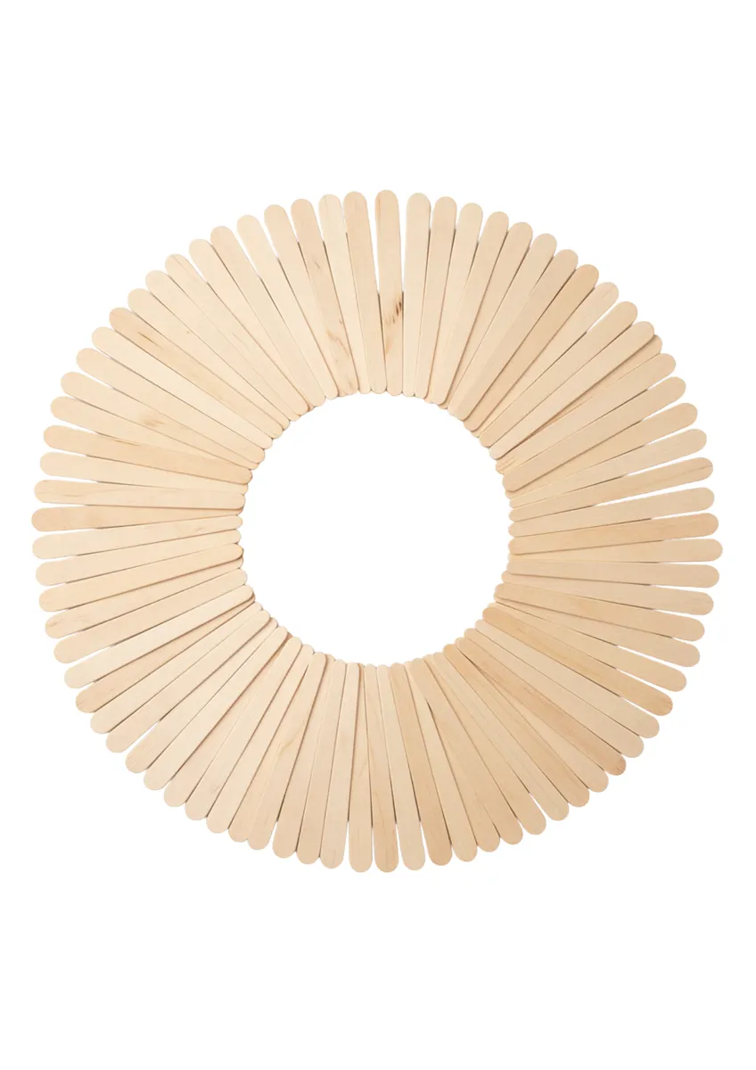 2-Pack Natural Wooden DIY Popsicle Sticks Arts & Crafts -50 Sticks Per Pack