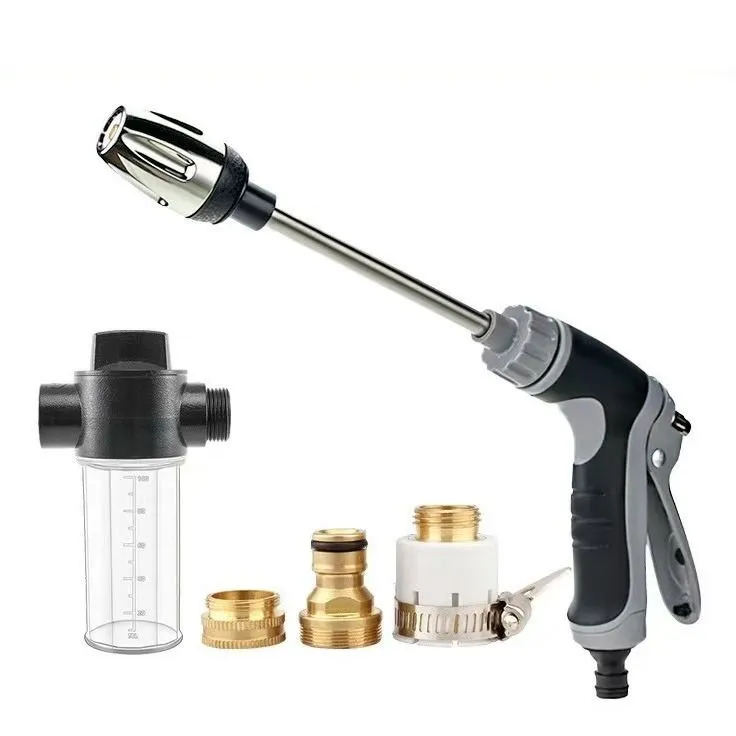 T8 High-Pressure Car Wash Gun with Foam Cannon & Connector Kit