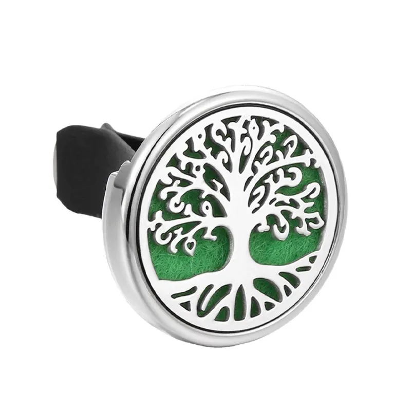 Refillable Car Air Freshener Clip- Vent-Mount Aromatherapy Diffuser - Black