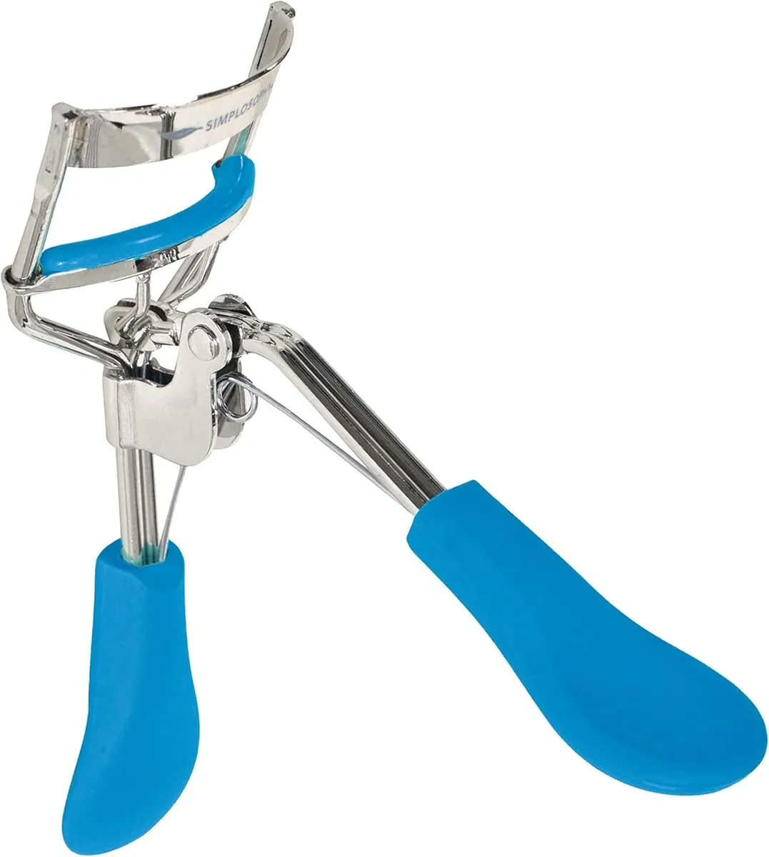 Metal Eyelash Curler with Easy Grip Handles - Blue