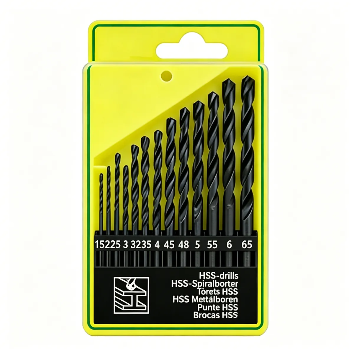 PMMJ-13-Piece HSS Twist Drill Bit Set, Black Nitriding, for Metal/Wood