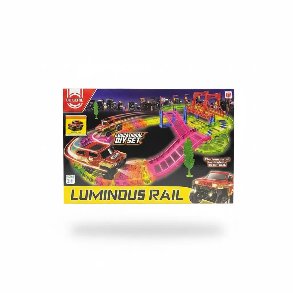 Glow in the Dark Train Set for Kids - Luminous Railcars