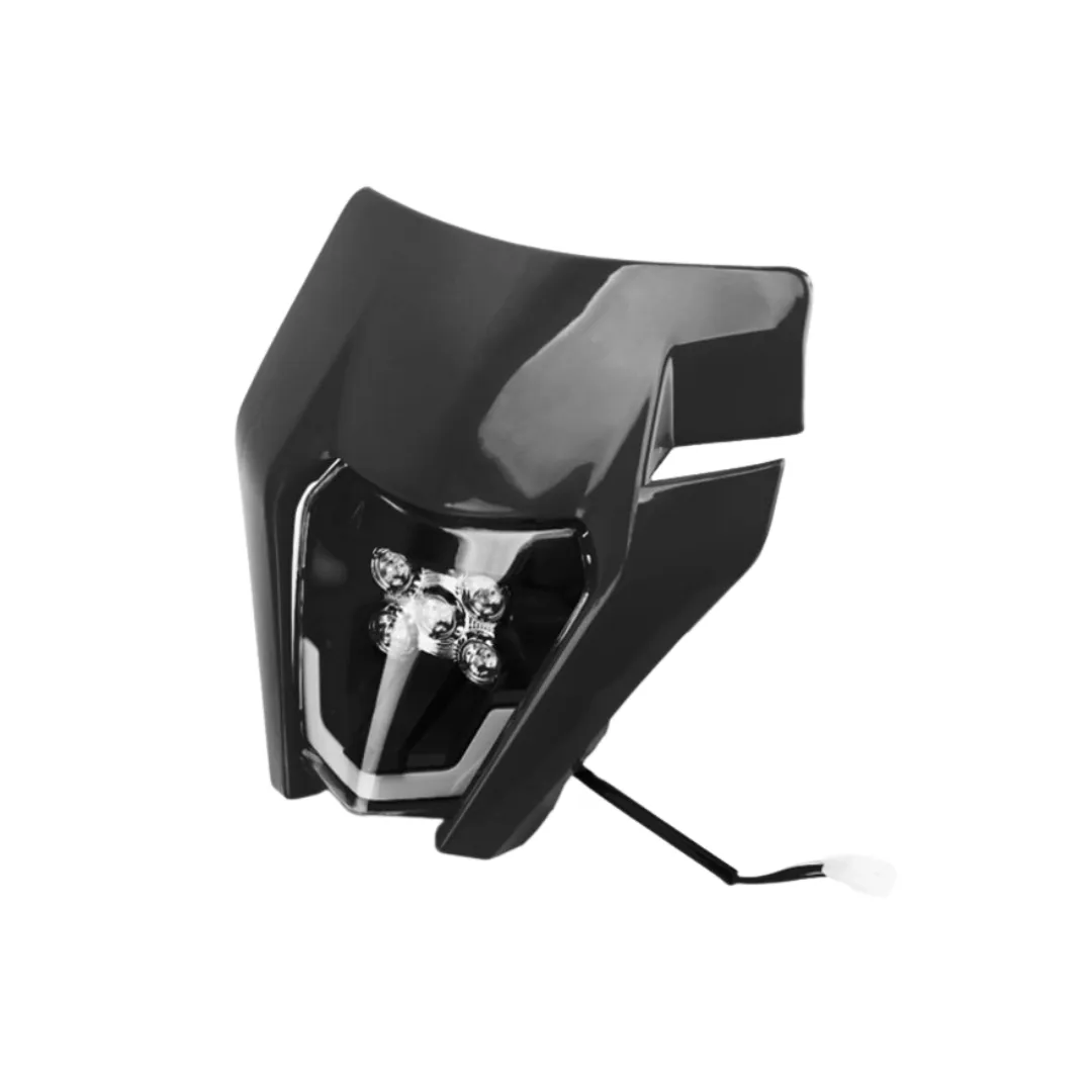 KR Universal LED Motorcycle Headlight - 30W - Black