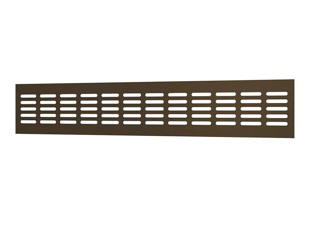 Ventilation grille for door, wall or kitchen cabinets 480x80mm Aluminium - Dark Bronze