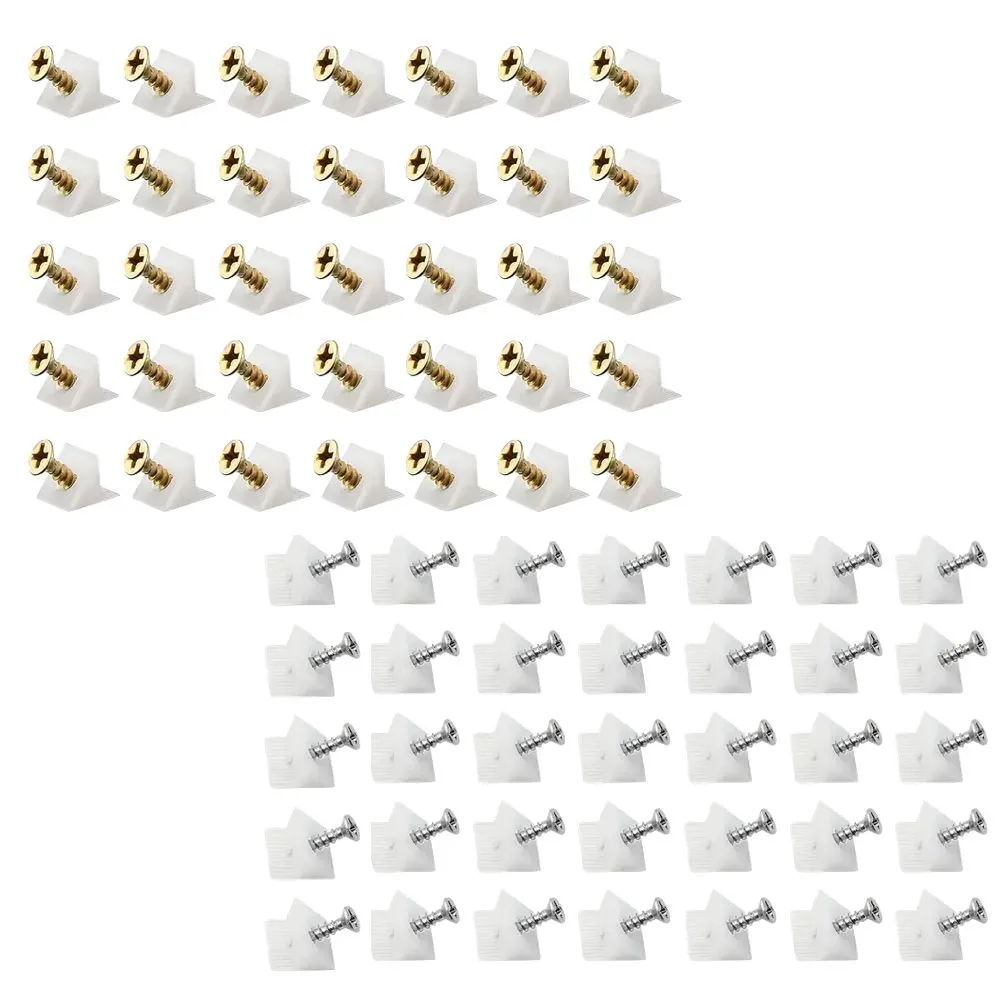 Tools DIY Plastic Drawer Wedges With Gold & Silver Screws 2 Pack (100pc)