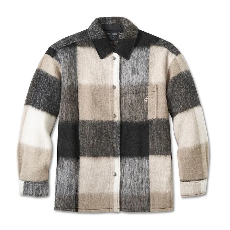 Women's H-D Plaid Shirt Jacket