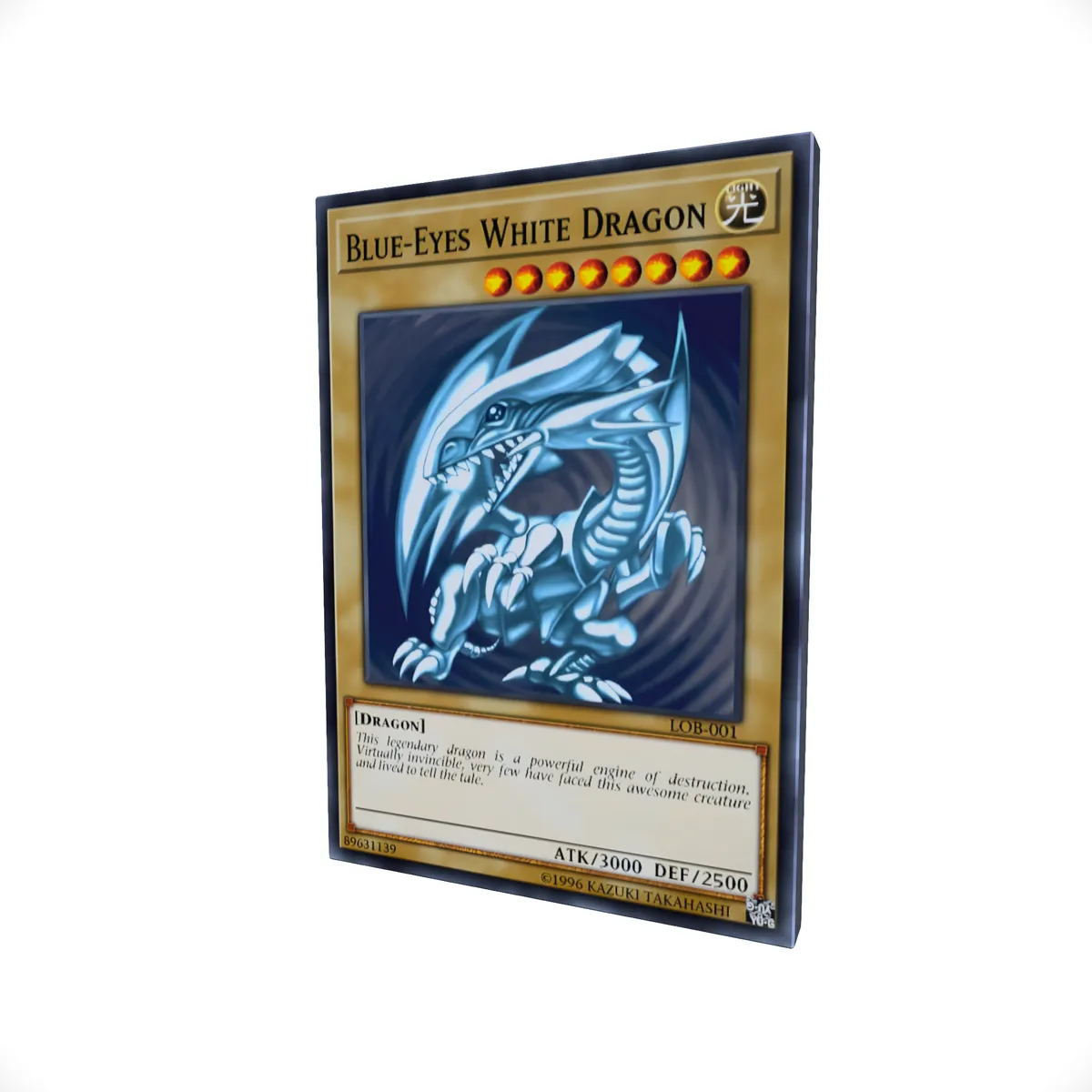 Blue Eyes White Dragon - Yu-Gi-Oh! Card Themed Mouse Pad