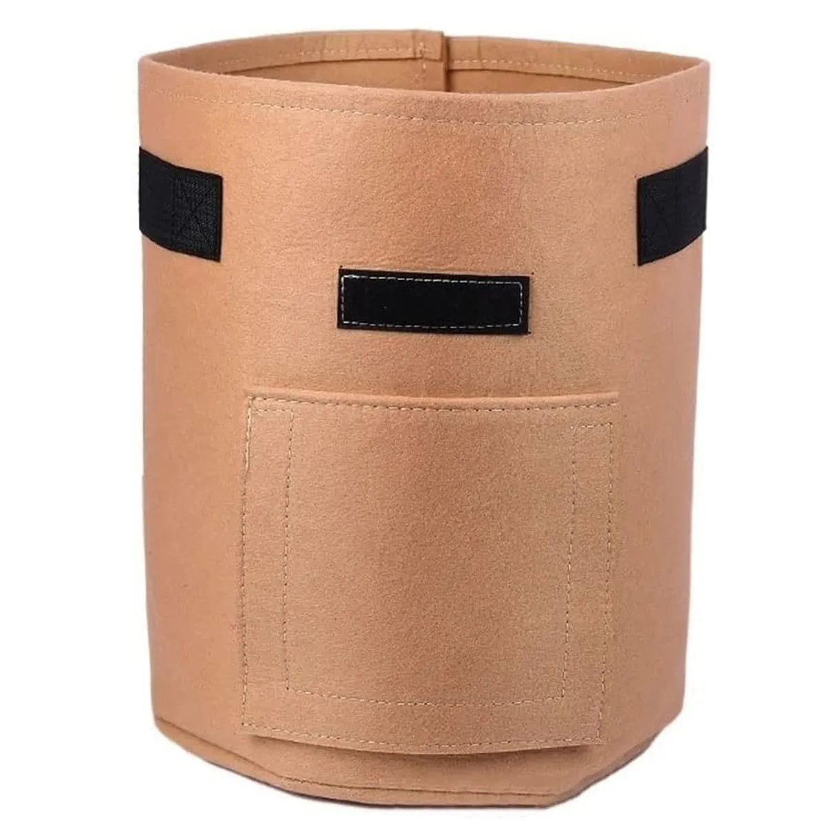 37L Growing Planting Bags Vegetable Garden Non-woven Felt with Handles - Camel